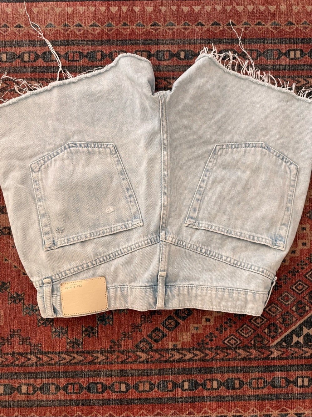 Rag & Bone Vintage Cut-Off High-Rise Denim Shorts | Size 27 | Light Wash - Picture 2 of 4
